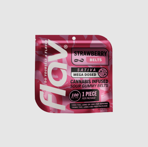FLAV: Strawberry Live Resin Mega Belt 100mg (S)