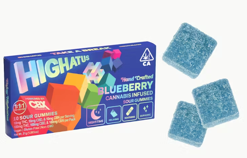 Highatus - Blueberry Sour Gummy - 10pk