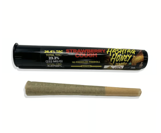 Strawberry Cough 1g Preroll | Hashtag Honey