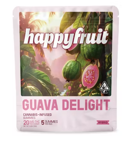 Happy Fruit - Edibles - Gummies - Guava Delight - 5PK - 100MG