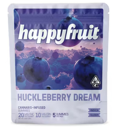 Happy Fruit - Edible - Gummies - Huckleberry Dream - 5PK - 100MG