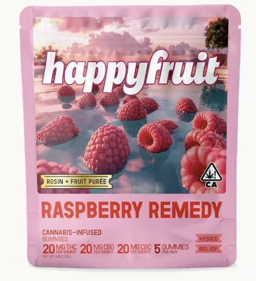 Happy Fruit - Edibles - Gummies - Rosin - Raspberry Remedy - 5PK - 100MG