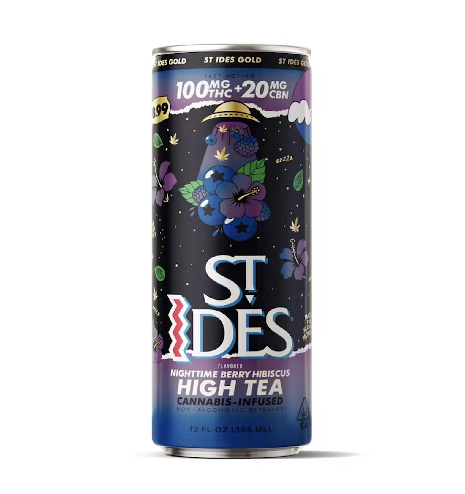 Nighttime Berry Hibiscus High Tea (CBN) 5:1 THC:CBN 100mg - St. Ides