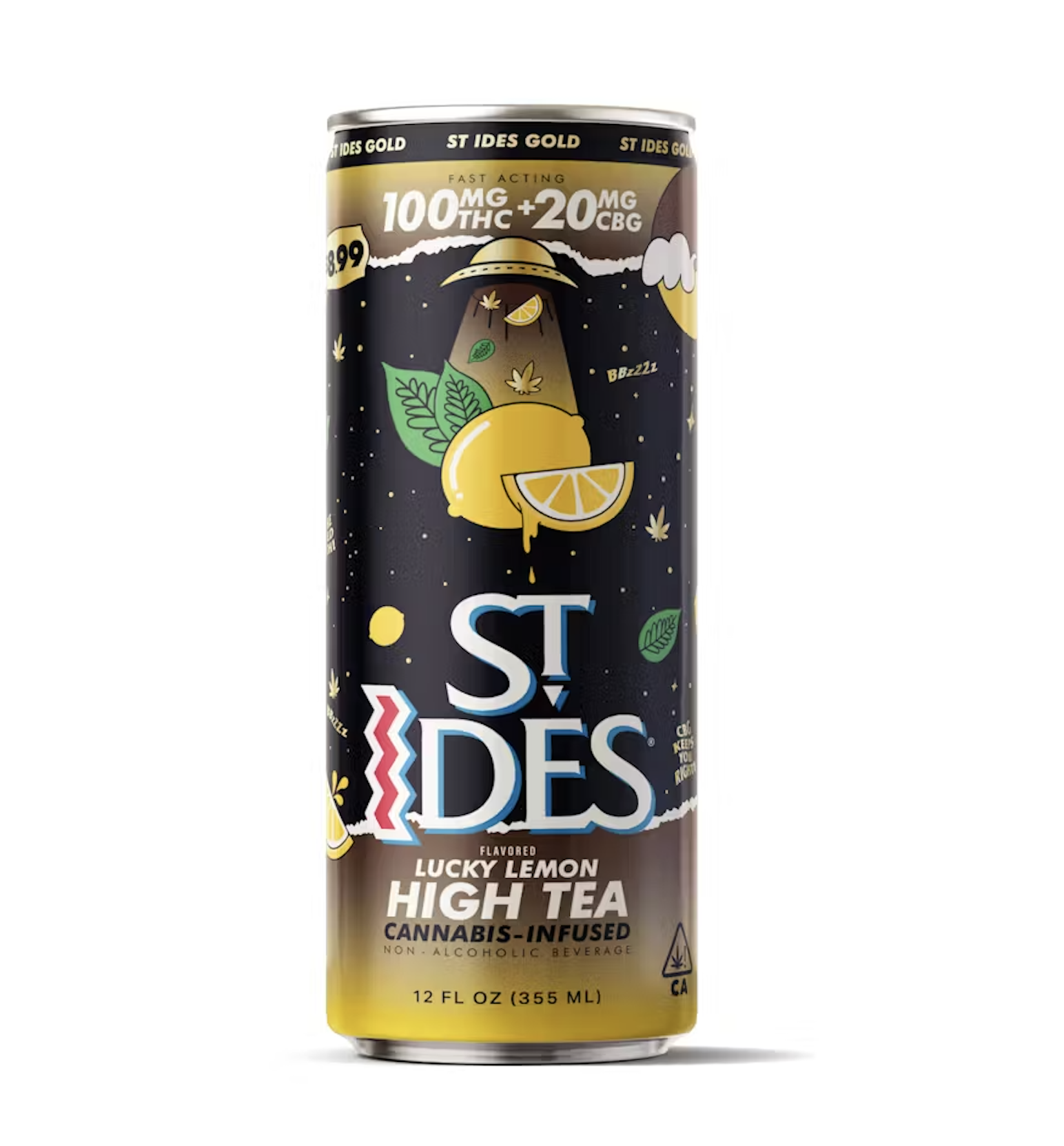 Lucky Lemon High Tea (CBG) 5:1 THC:CBG 100mg - St. Ides