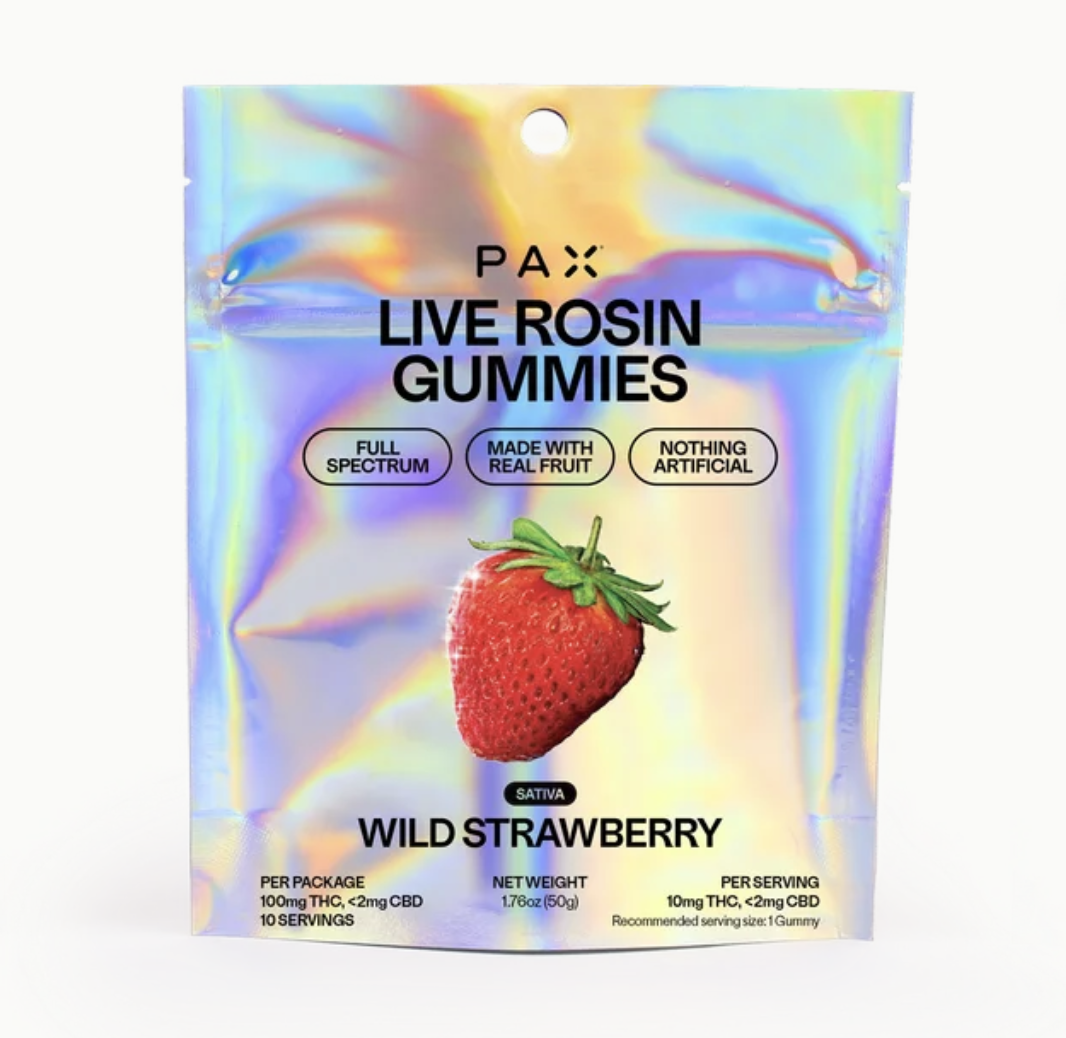 Wild Strawberry 10mg Live Rosin Gummies 10 Pack | PAX