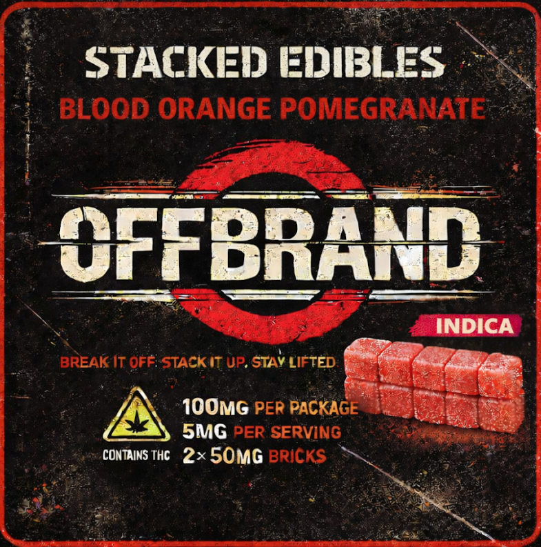 Offbrand Blood Orange Pomegranate 50mg 2pk Gummies