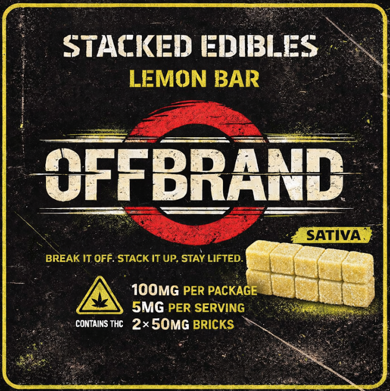 Offbrand Lemon Bar 50mg 2pk Gummies