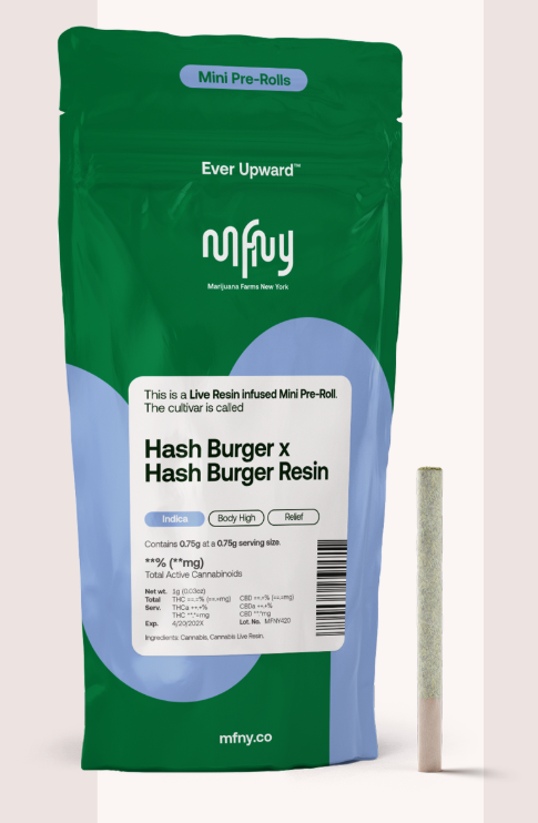 MFNY | Pre-Roll | Live Resin Infused - Hash Burger X Hash Burger | 0.75g