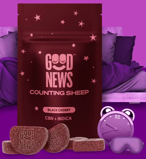 Good News Counting Sheep Black Cherry 100mg 20pk Gummies