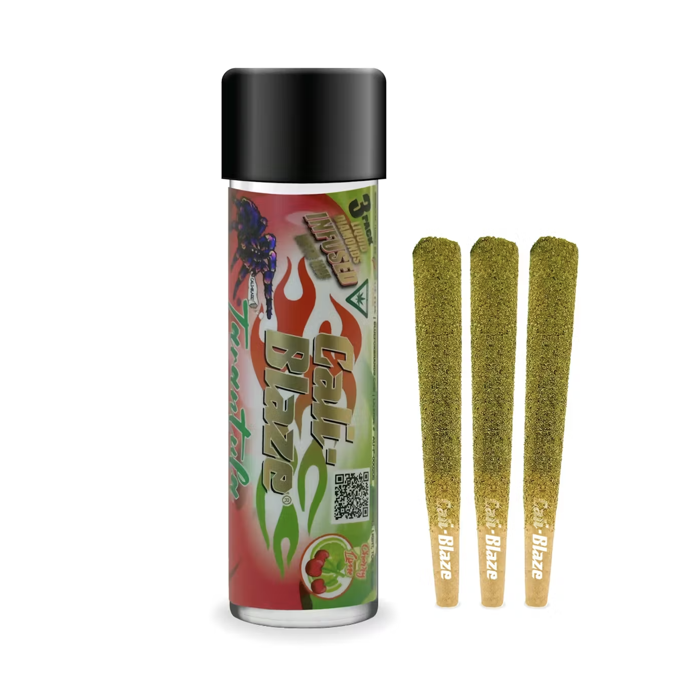 Cali Blaze Cherry Lime Tarantula 1g 3pk Infused Prerolls