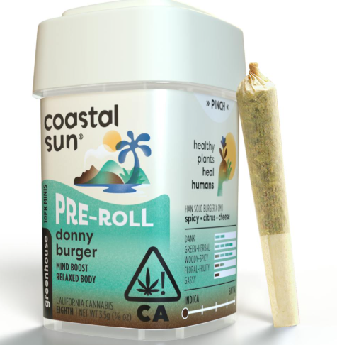 Coastal Sun Greenhouse Preroll 10pk 3.5g - Donny Burger (I)