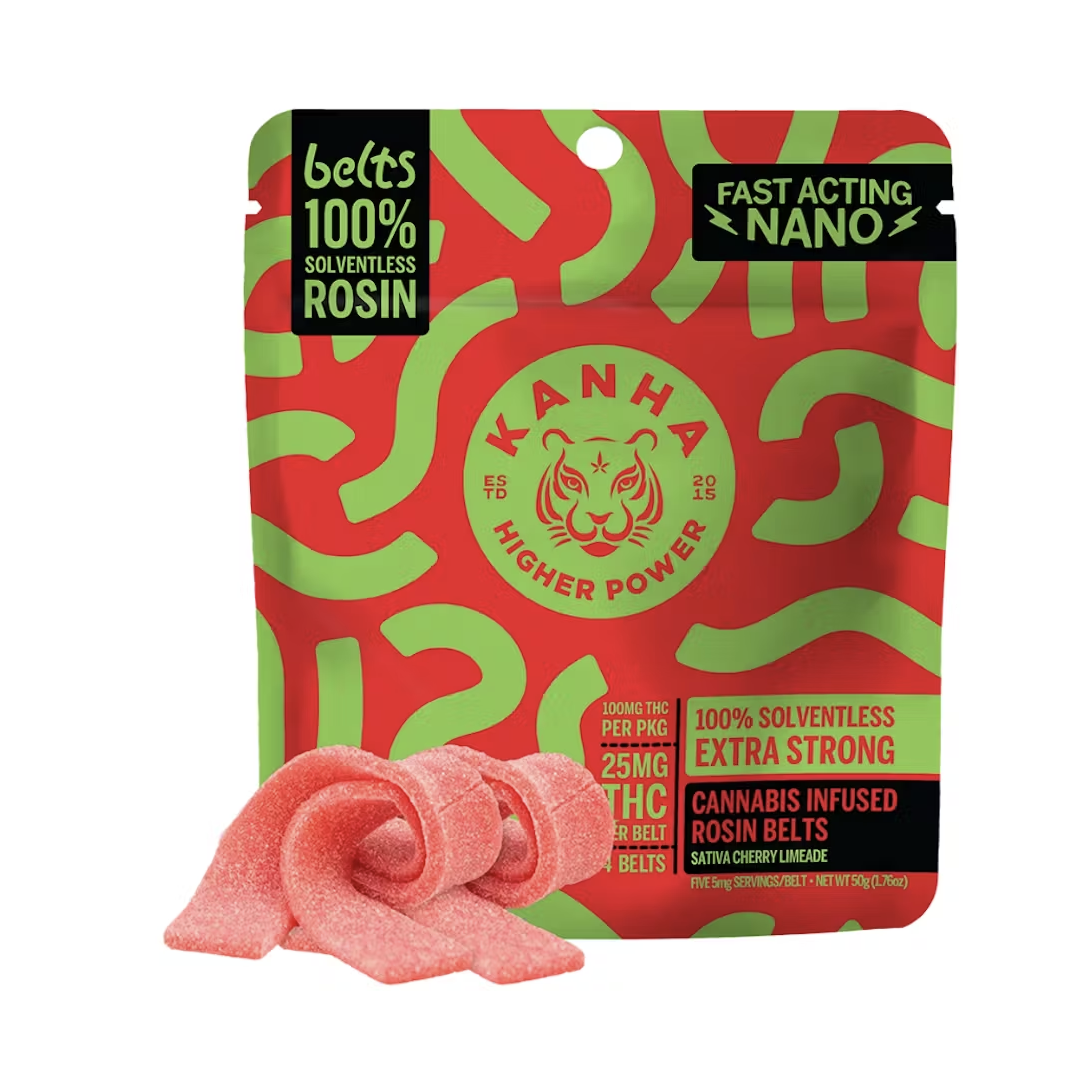 Kanha Extra Strong Nano Rosin Belts 4pk 100mg - Cherry Limeade (S)
