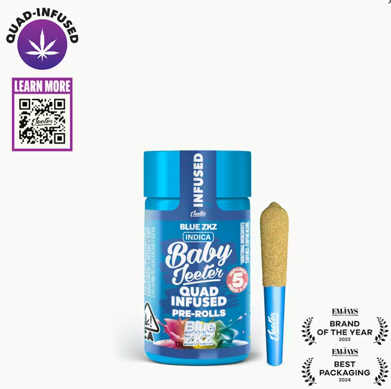 Jeeter - Blue Zkz - Baby Jeeter - Quad-Infused - 5pk - 2.5 Grams
