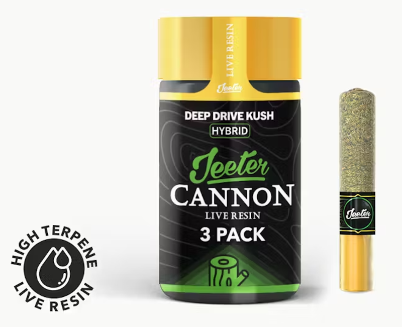 Jeeter - Deep Drive Kush - Cannon Live Resin - 3pk - 1.5 Grams