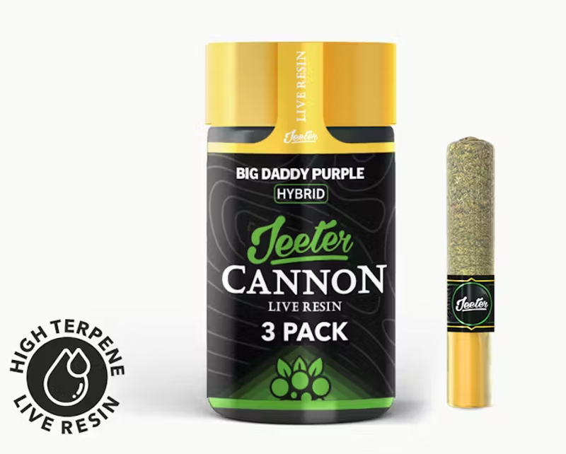 Jeeter - Big Daddy Purple - Cannon Live Resin - 3pk - 1.5 Grams