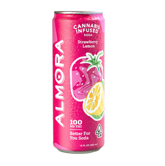 Almora Farm - Drinks - Strawberry Lemon Prebiotic Soda - 100MG