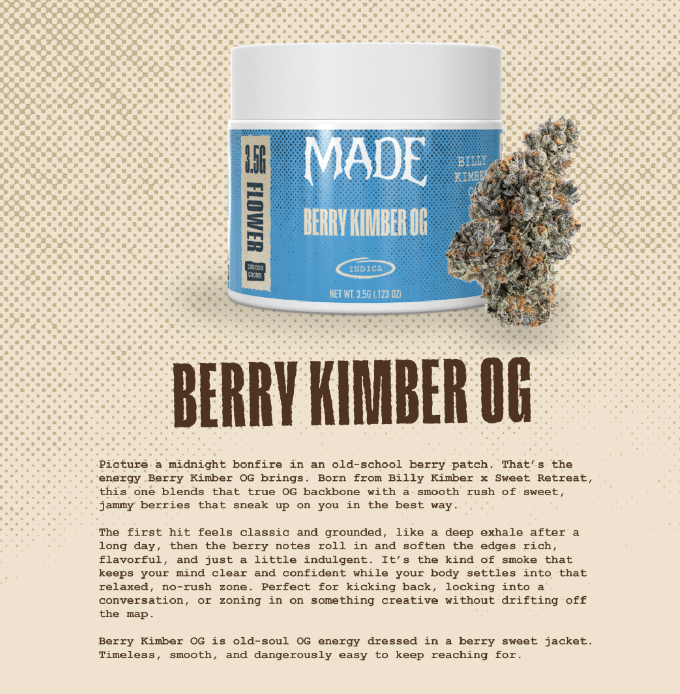 Made | Berry Kimber OG | 3.5g | Flower