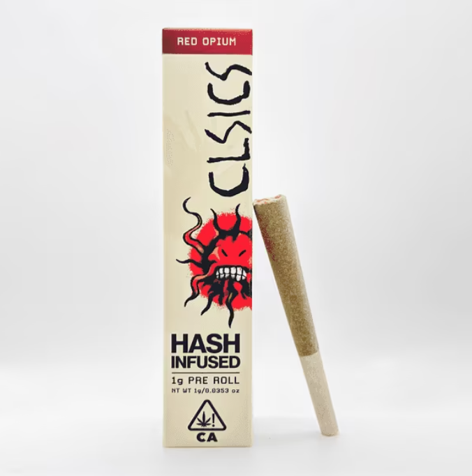 Red Opium (I) Hash INFUSED PREROLL 1g - CLSICS