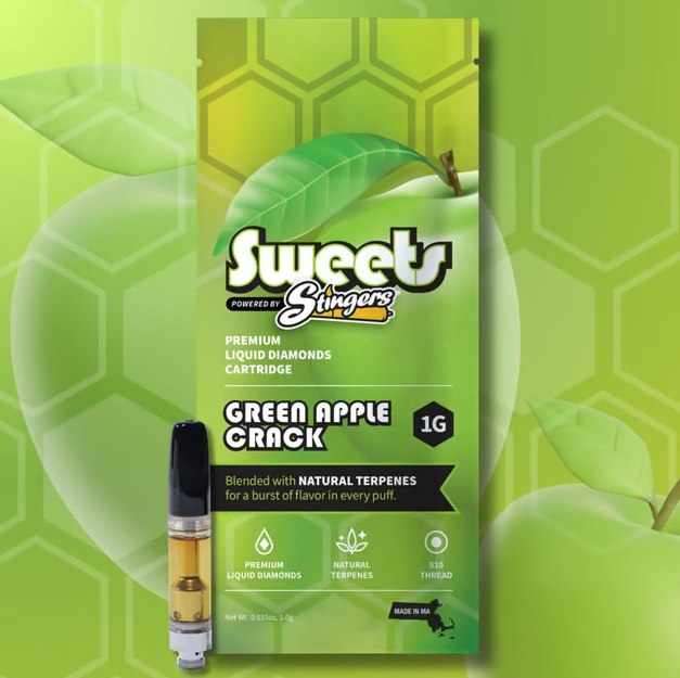 Stingers Sweets Green Apple Crack 1g Cartridge