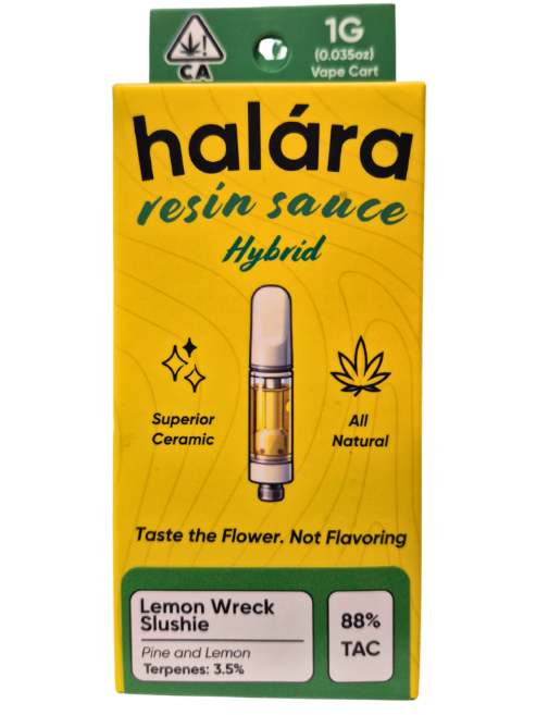 Halara Live Resin Sauce Cartridge 1g - Lemon Wreck Slushie (H)