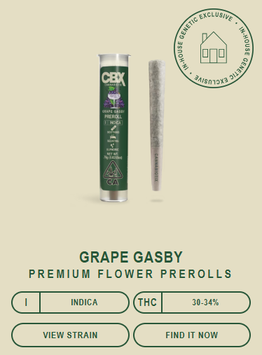 Cannabiotix Preroll .75g Grape Gasby