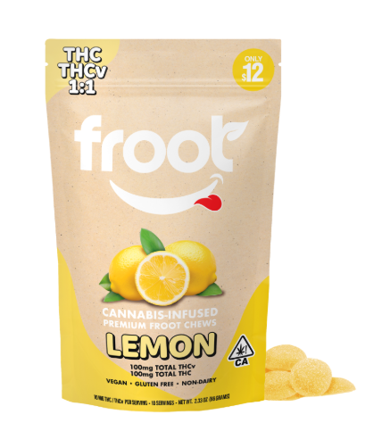 Edible: Lemon 1:1 THCv Gummies (10-Pack) - 100mg