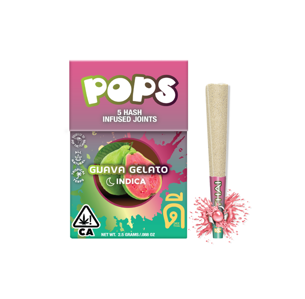 Dee Thai Pops Hash Infused Preroll 2.5g 5pk - Guava Gelato (I)