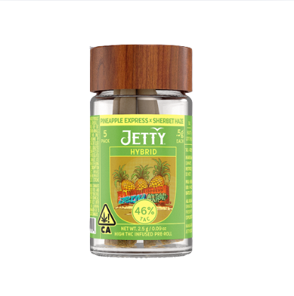 Jetty High Potency Preroll 5pk 2.5g - Pineapple Express x Sherbet Haze (H)
