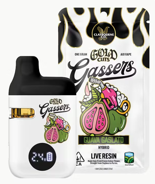 Vape: Guava Gaslato Gold Cuts (Live Resin Disposable)