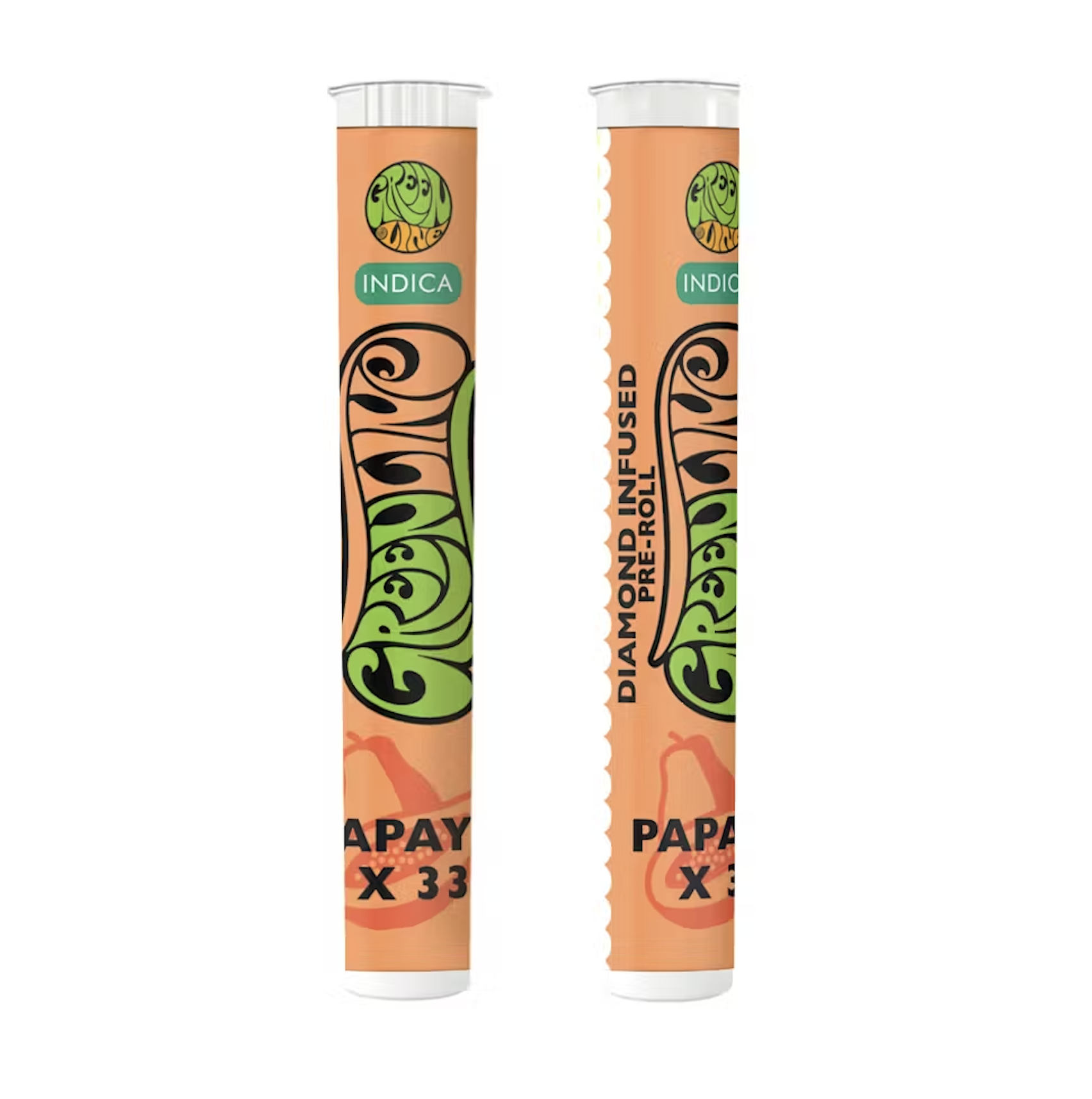 Papaya X 33 (I) Diamond INFUSED PREROLL 1g - Greenline