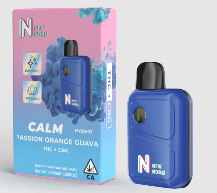 New Norm - Vape: Calm Disposable (Passion Orange Guava + CBG)