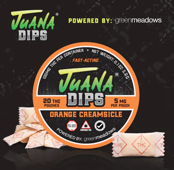 JuanaDips Orange Creamsicle 20pk THC Pouches (GF/V)