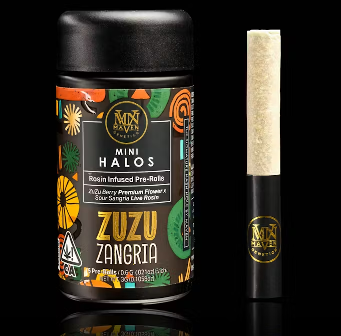 ZuZu Zangria (H) "Mini Halos" Rosin INFUSED PREROLLS 5pk
