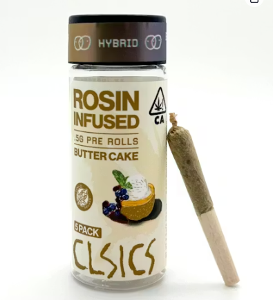 Clsics Rosin Infused Preroll 5pk 2.5g - Butter Cake (H)