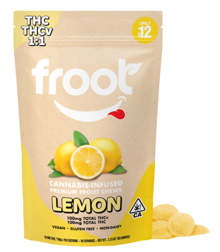 Froot - Lemon - Gummies - 10pk - 1:1 THC/THCV