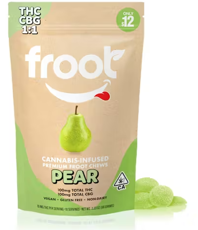Froot - Pear - Gummies - 10pk - 1:1 THC/CBG