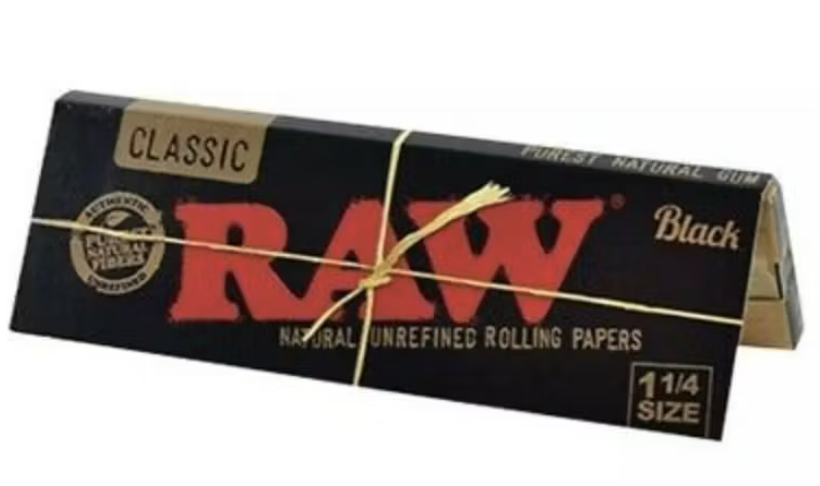 Raw Black 1 1/4 Papers