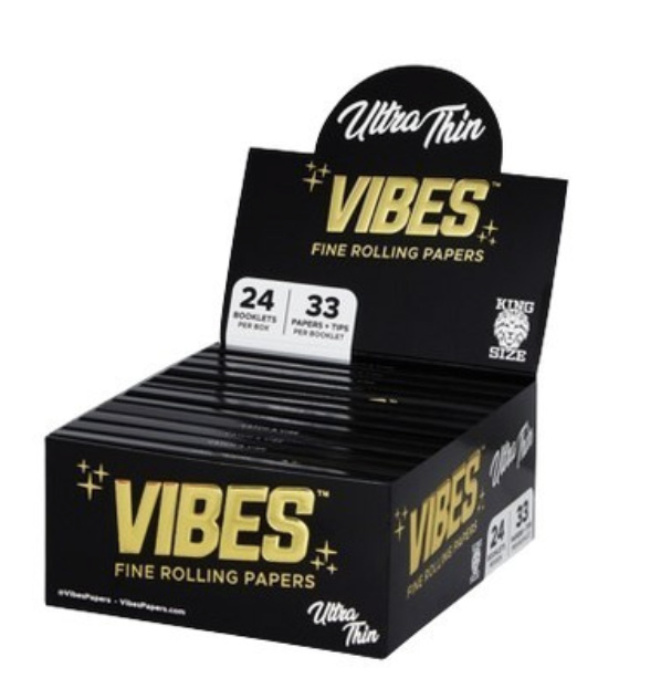 Vibes Black - King Size Papers w/ Tips