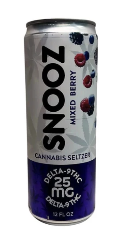 Snooz 25mg Seltzer- Wild Berry