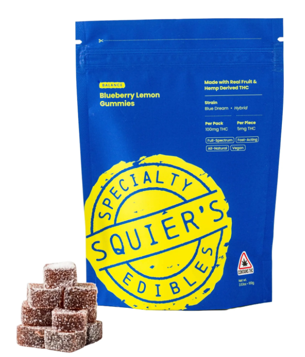 Squier’s Bliss Blueberry Lemon Rosin Gummies 100mg 20pk