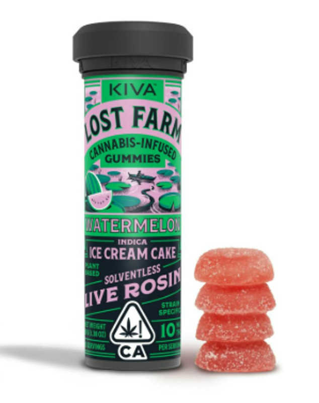 Kiva - Lost Farm Gummies - Watermelon Ice Cream - 100mg