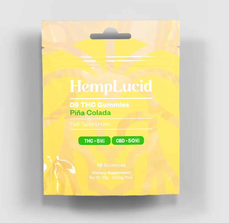 D9 THC Gummies Full Spectrum (Pina Colada) 2ct