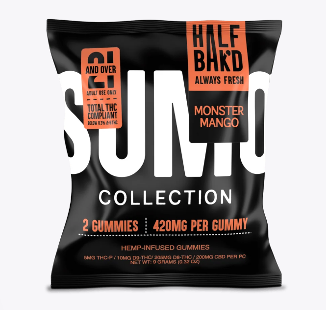 Half Bak'd Sumo Monster Mango Gummies 2/420mg