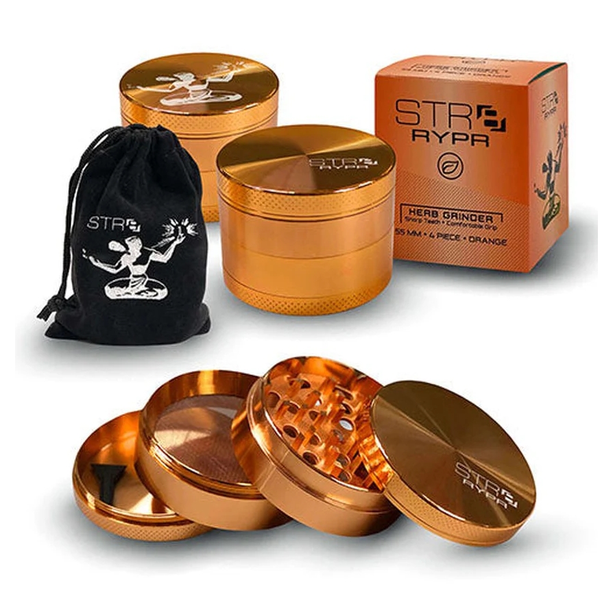 STR8 RYPR Aluminum Grinder - 4 Piece - 55mm - Various Colors