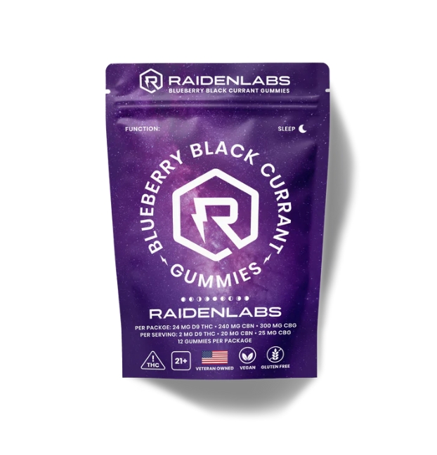 Raiden Labs- Blueberry Black Currant (24mg/240mg/300mg)