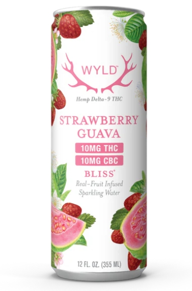 WYLD Strawberry Guava THC:CBC Sparkling Water | Bliss