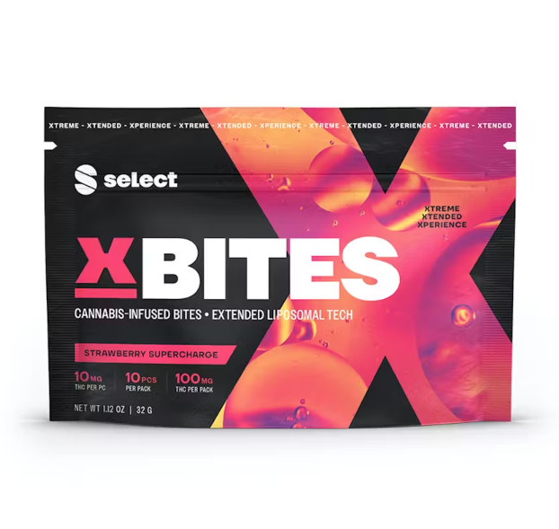 Select X Bites Strawberry Supercharge 100mg 20pk Gummies