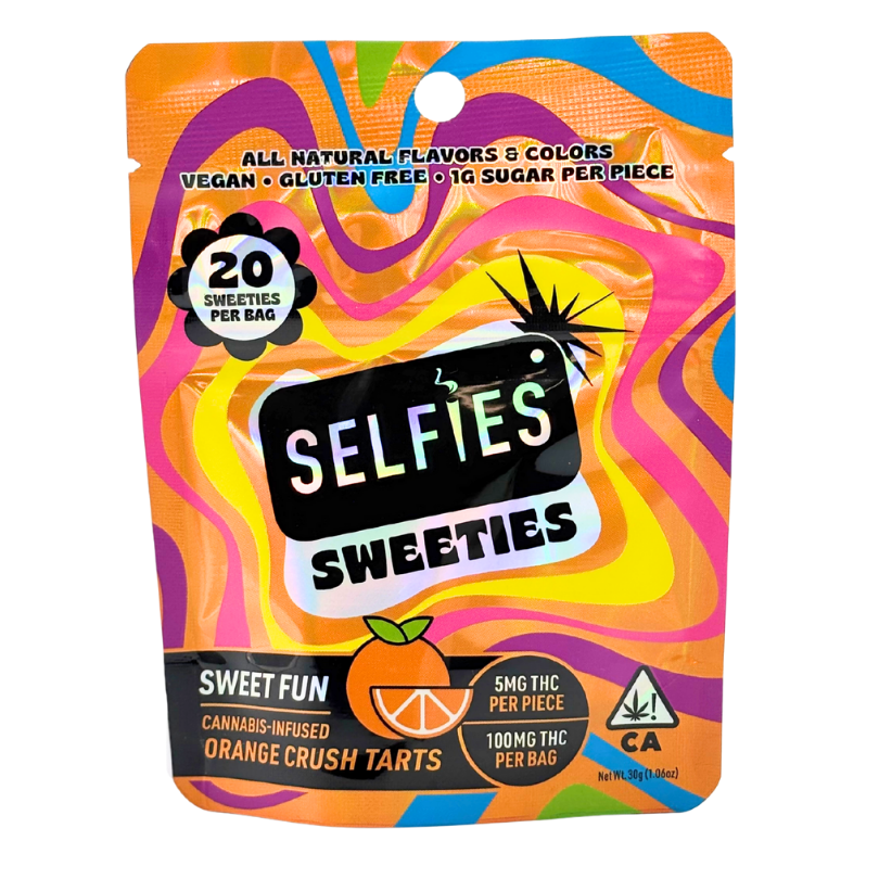 Selfies - Selfies Sweets Tarts - Sweet Fun - Orange Crush - Edibles - 20pk - 100mg