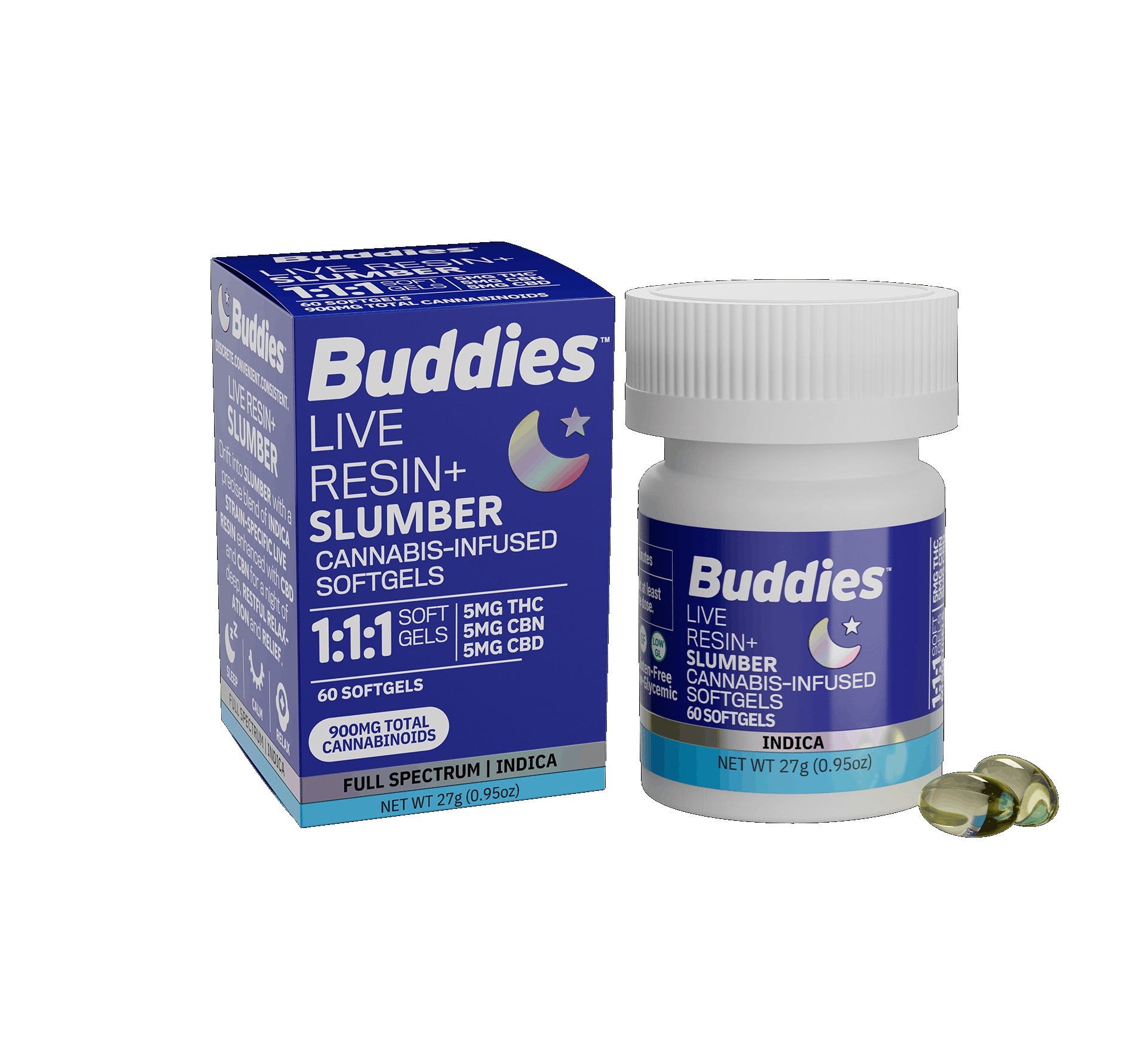 Capsule: Slumber Live Resin+ (1:1:1 THC:CBN:CBD) - 900mg