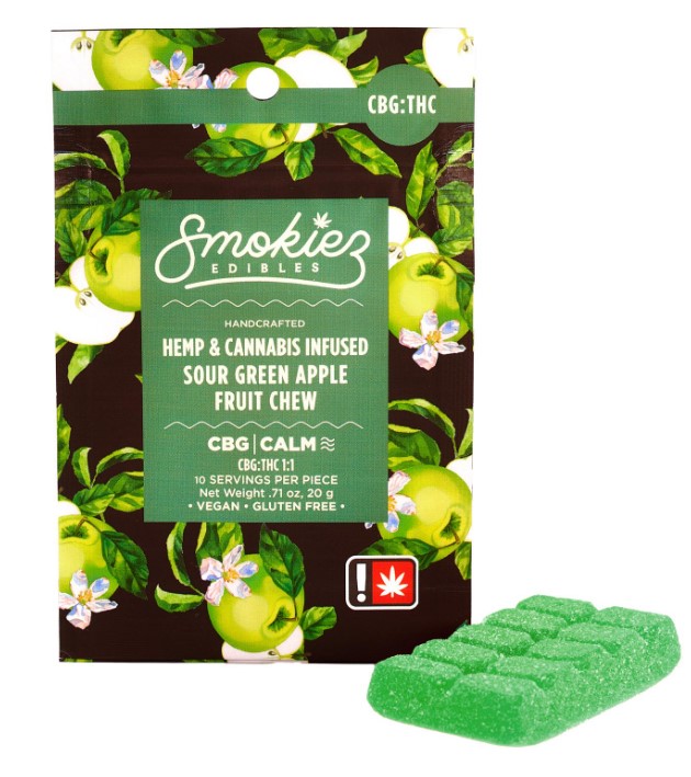 Sour Green Apple CBG, Gummy, Single